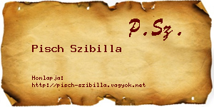 Pisch Szibilla névjegykártya